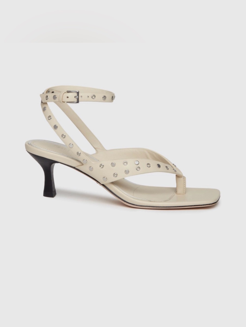 Cream kitten heel sandals